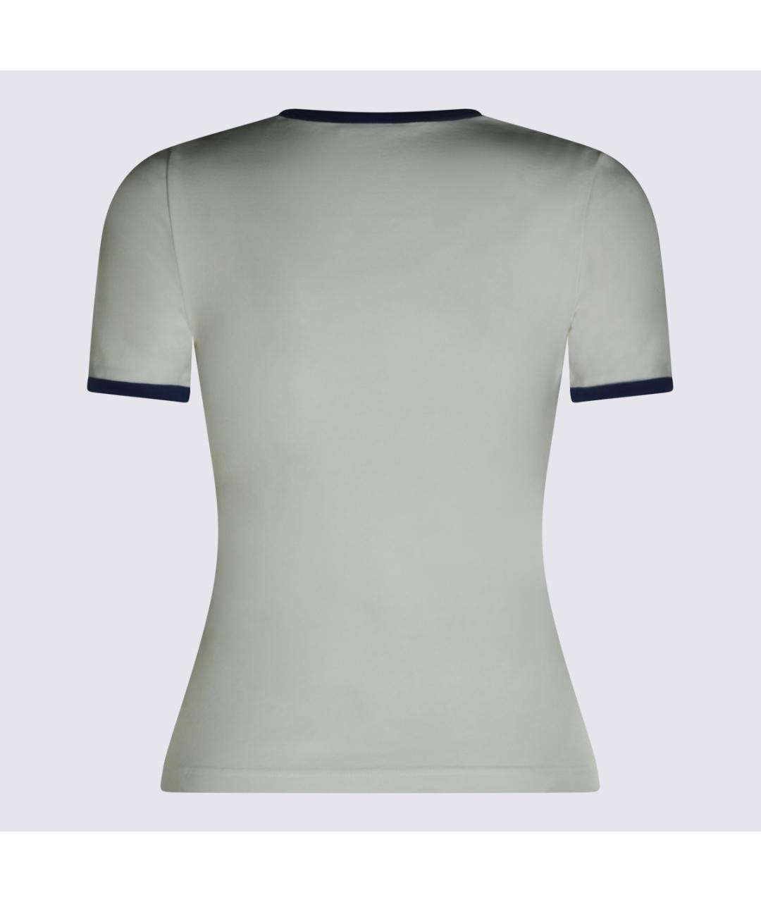 COURREGES Белая хлопковая футболка, фото 2