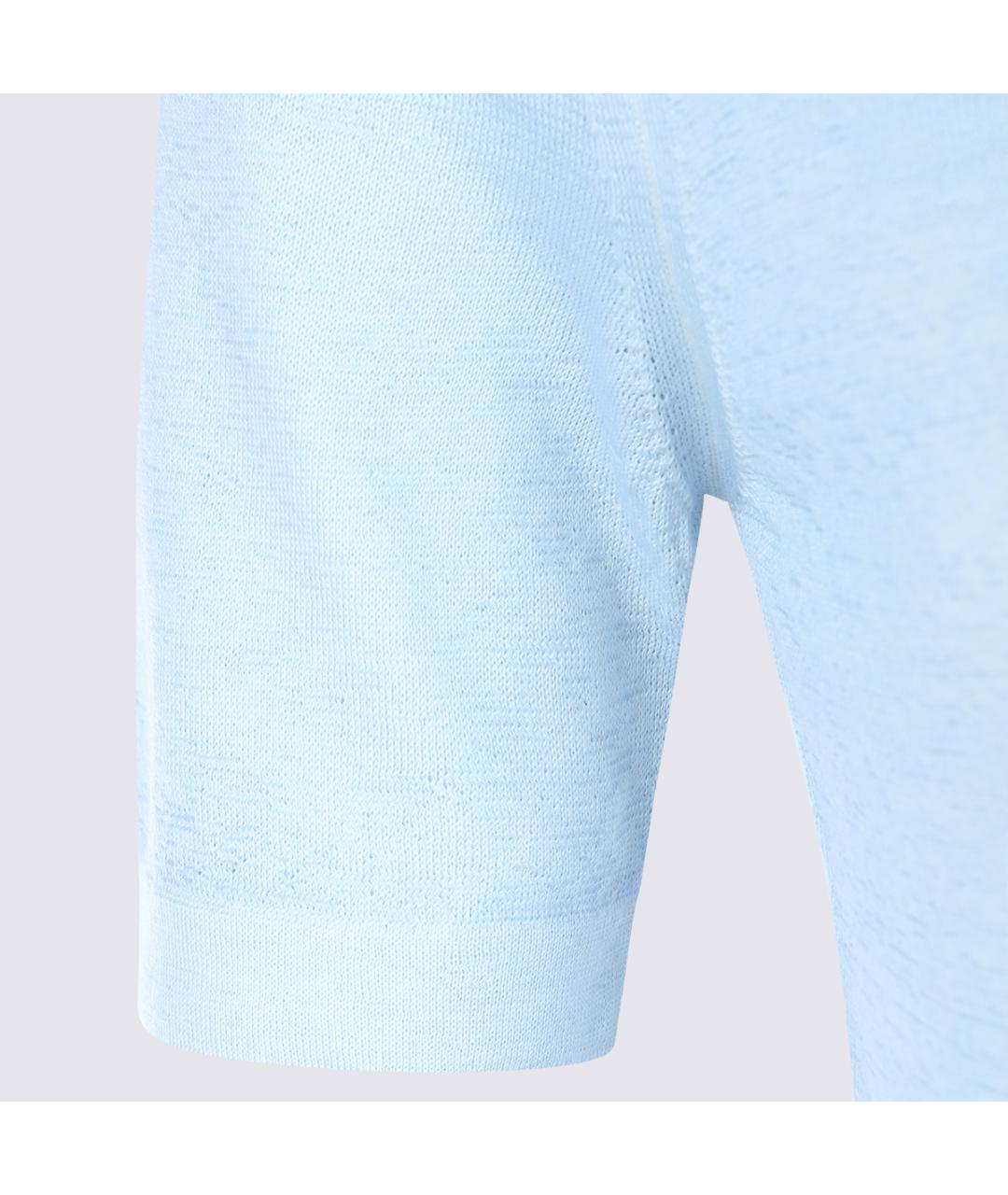 MALO Голубой хлопковый джемпер / свитер, фото 4