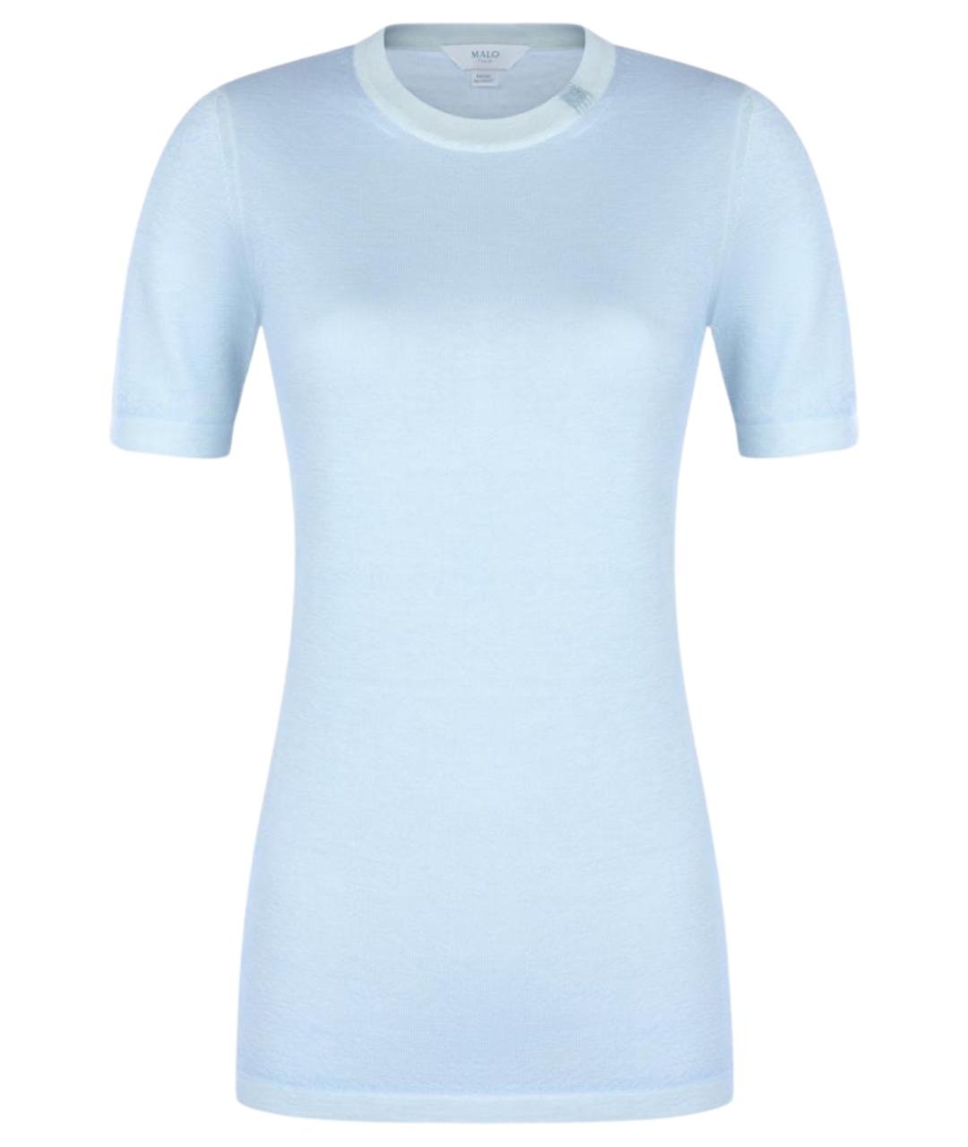 MALO Голубой хлопковый джемпер / свитер, фото 1