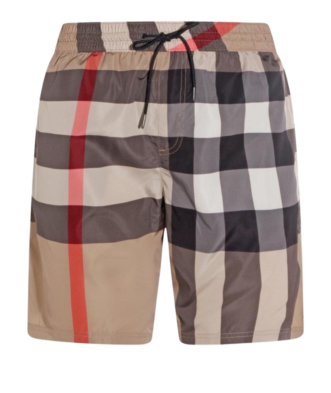 BURBERRY Бежевые полиэстеровые плавки, фото 1