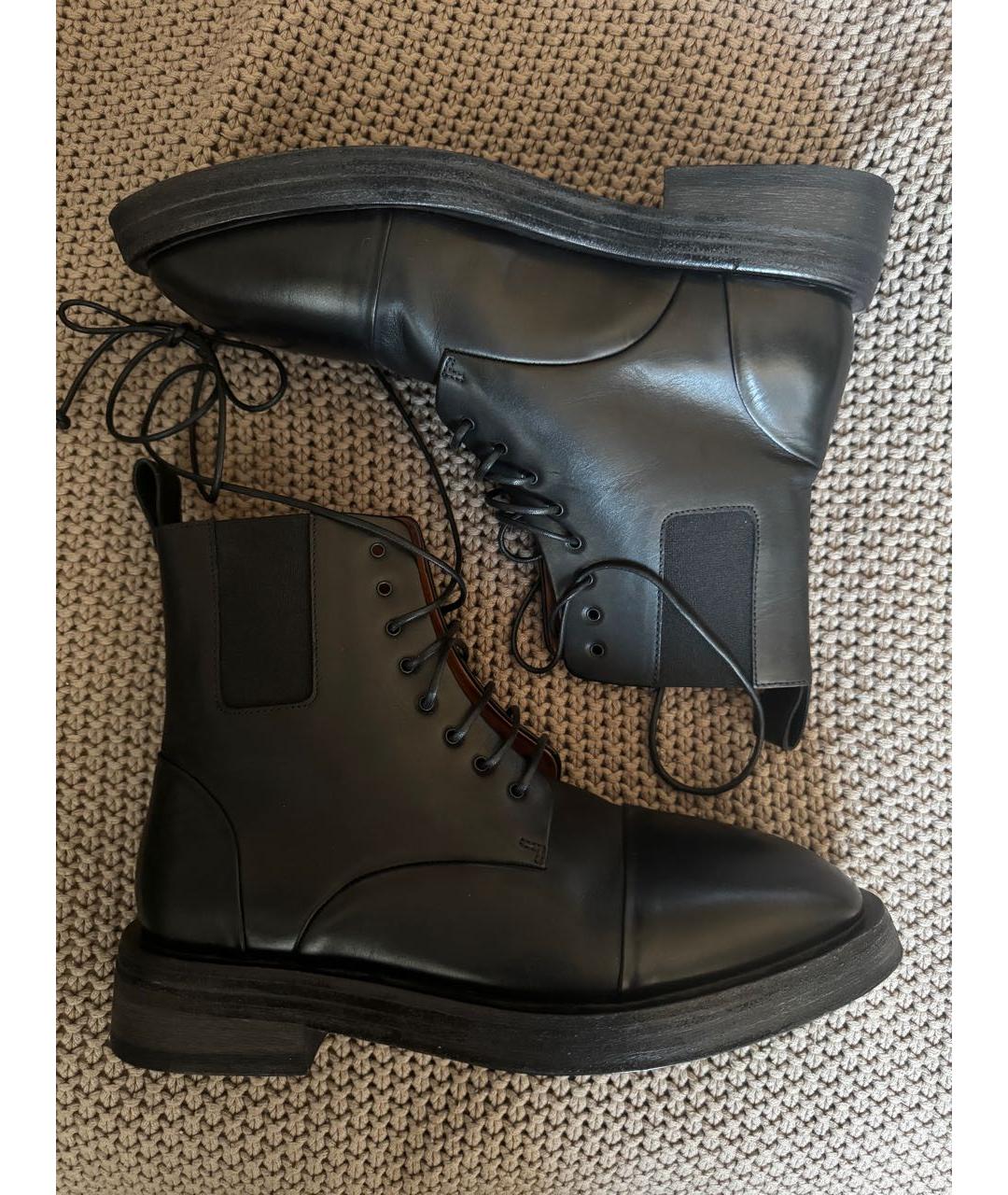 MARSELL Черные кожаные высокие ботинки, фото 5