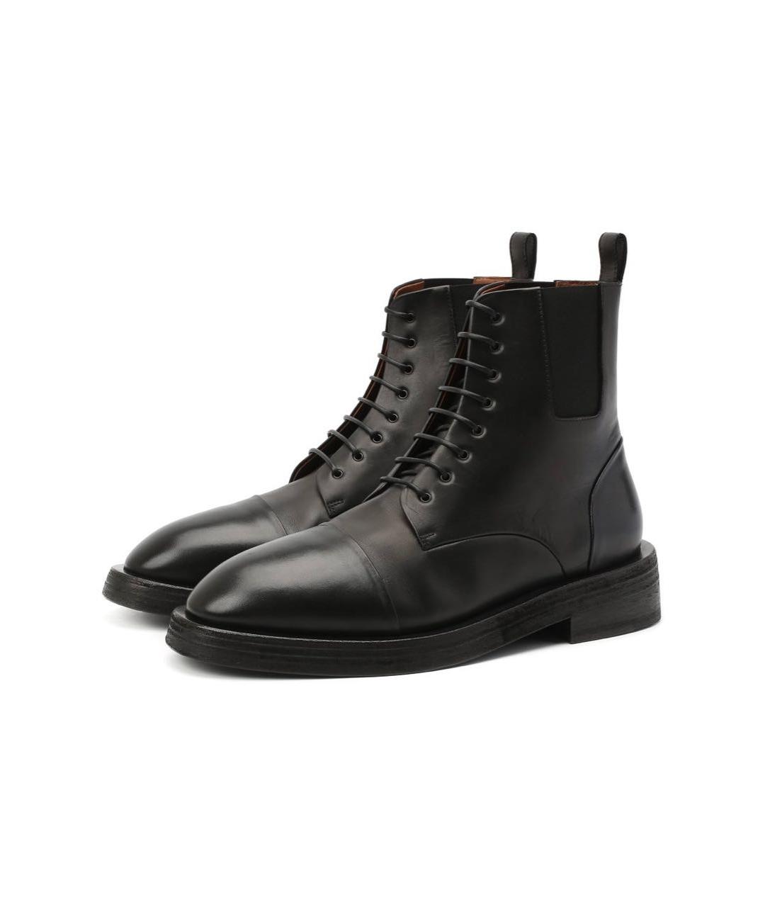 MARSELL Черные кожаные высокие ботинки, фото 4