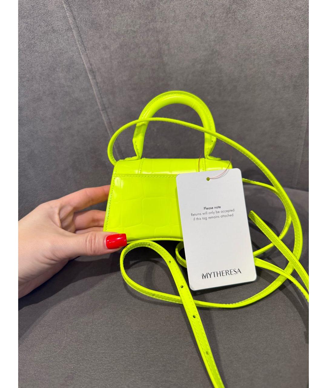 BALENCIAGA Салатовая кожаная сумка через плечо, фото 4