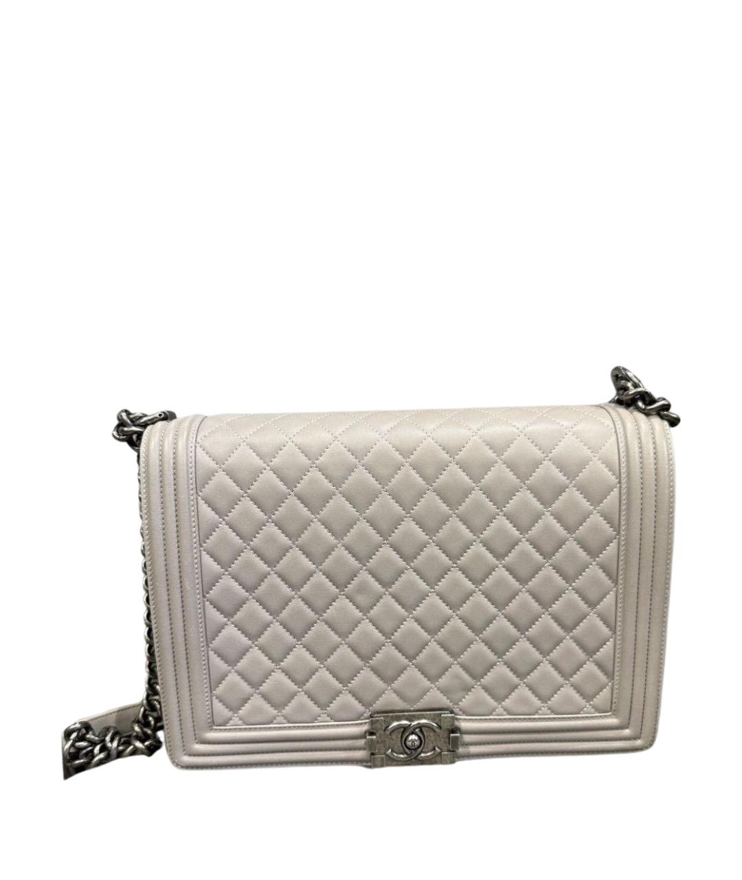 CHANEL Серая кожаная сумка через плечо, фото 1
