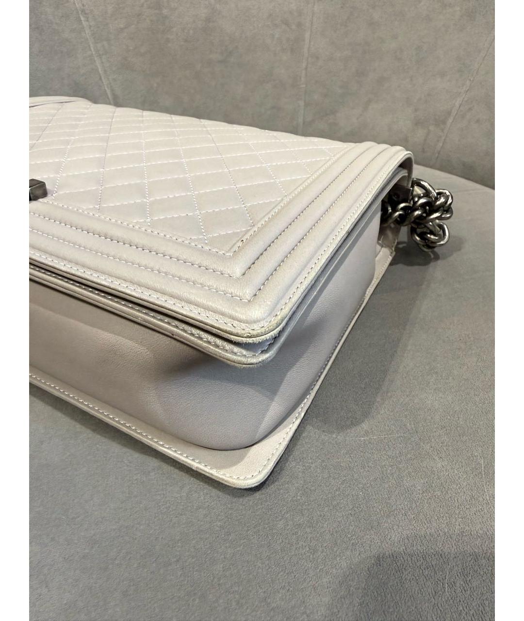 CHANEL Серая кожаная сумка через плечо, фото 6