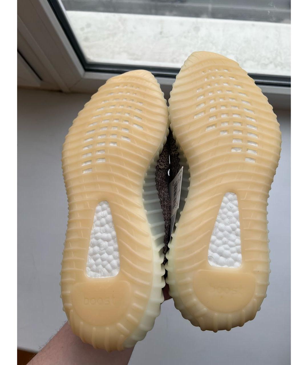 ADIDAS YEEZY Бежевые текстильные кроссовки, фото 5