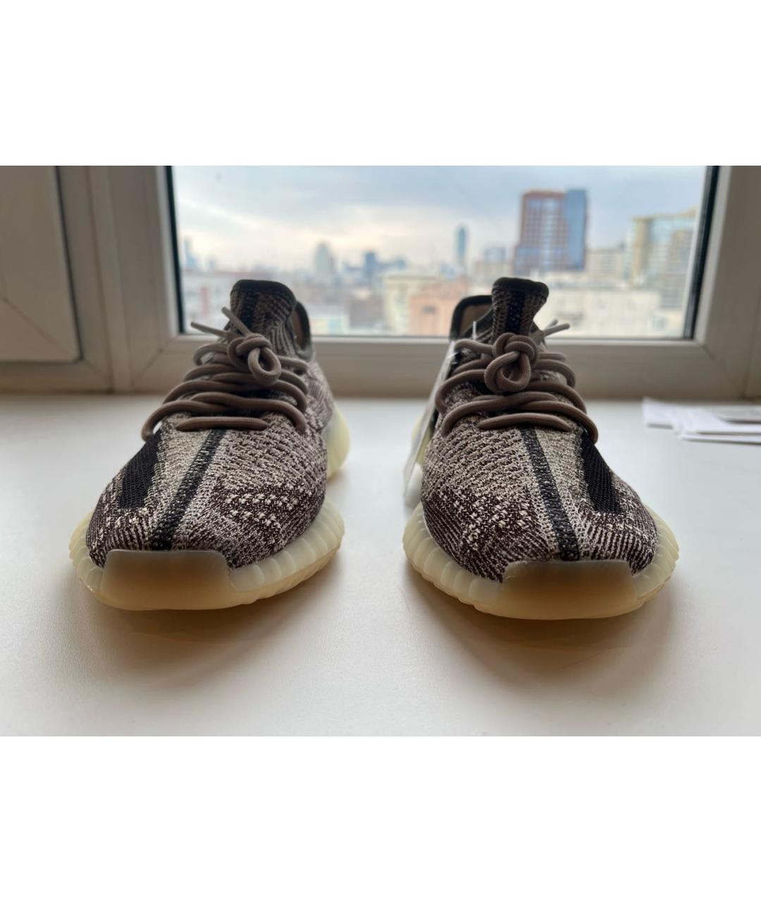 ADIDAS YEEZY Бежевые текстильные кроссовки, фото 2