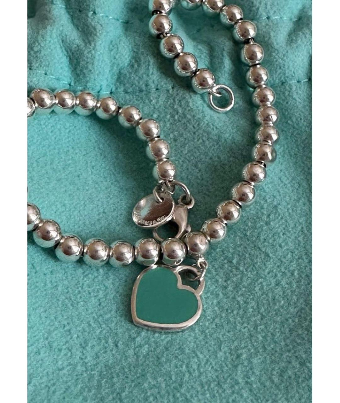 TIFFANY&CO Бирюзовый серебряный браслет, фото 7