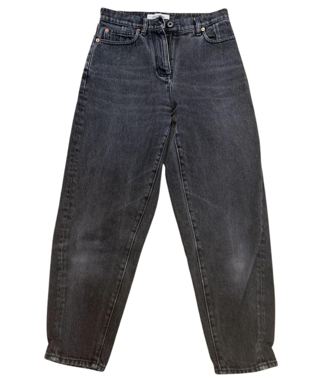 VALENTINO Серые хлопковые джинсы слим, фото 1