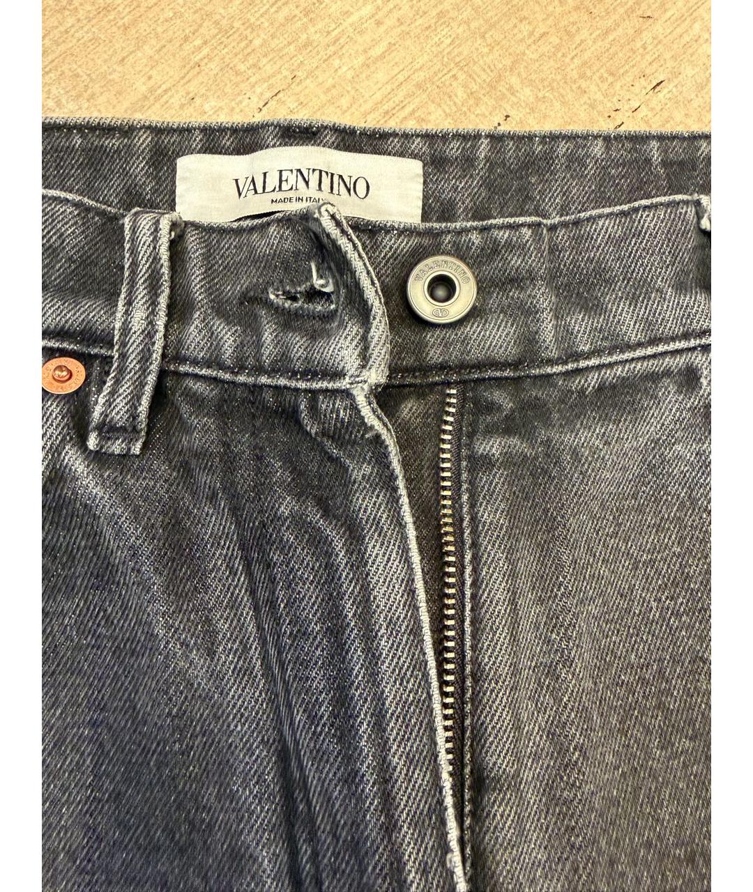 VALENTINO Серые хлопковые джинсы слим, фото 4