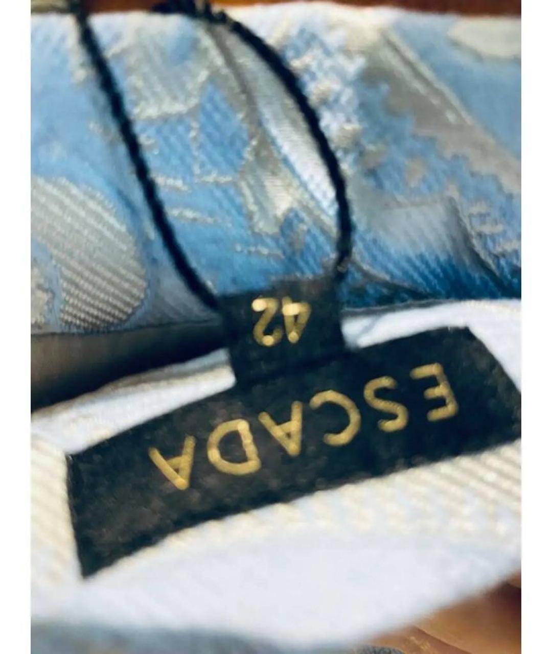 ESCADA Голубой вискозный костюм с юбками, фото 4