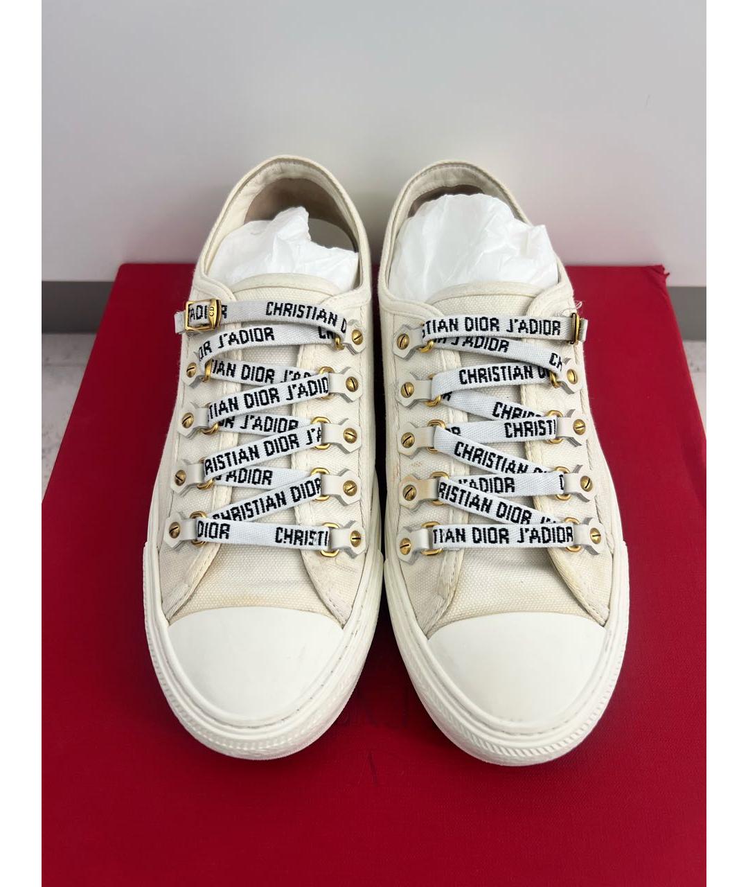 CHRISTIAN DIOR Белые текстильные кеды, фото 2