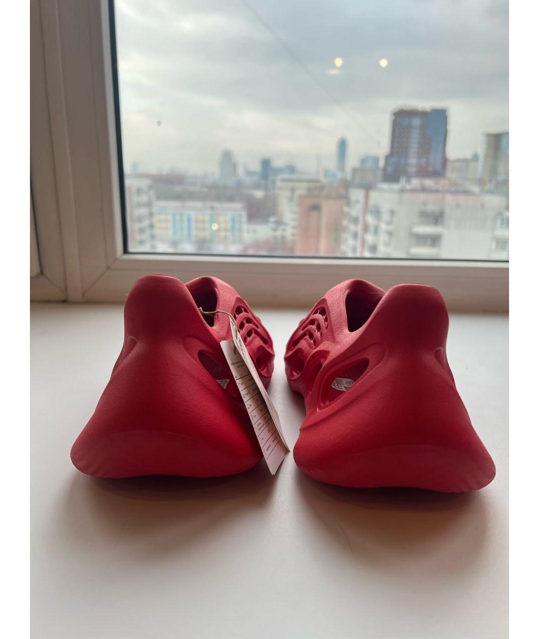 ADIDAS YEEZY Красные резиновые сандалии, фото 4