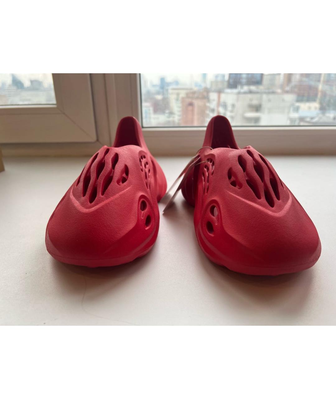 ADIDAS YEEZY Красные резиновые сандалии, фото 2