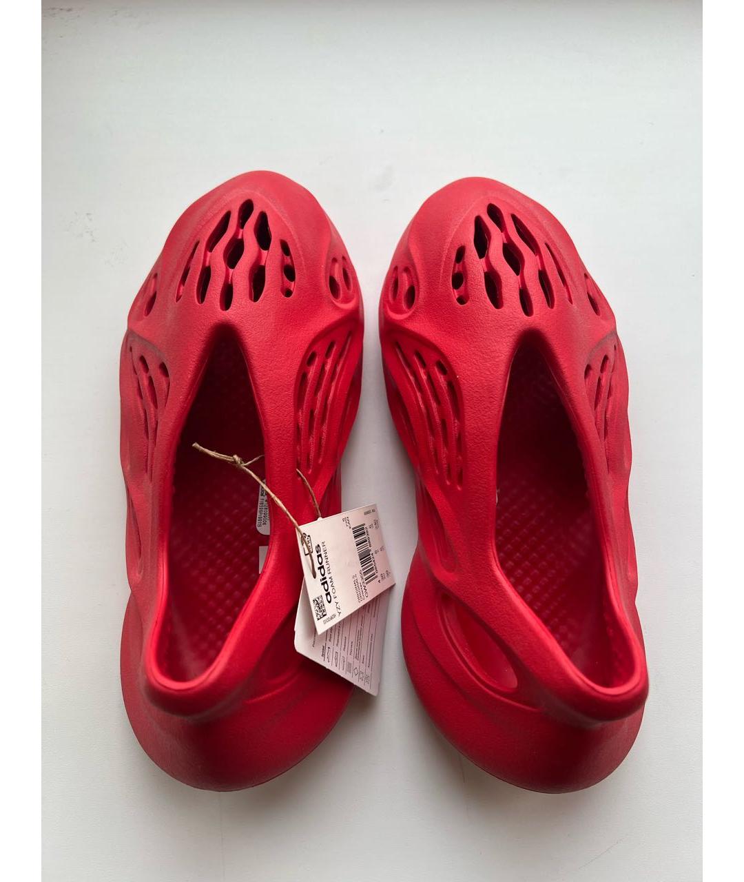 ADIDAS YEEZY Красные резиновые сандалии, фото 3