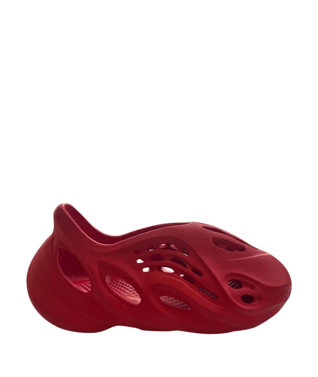 ADIDAS YEEZY Красные резиновые сандалии, фото 1