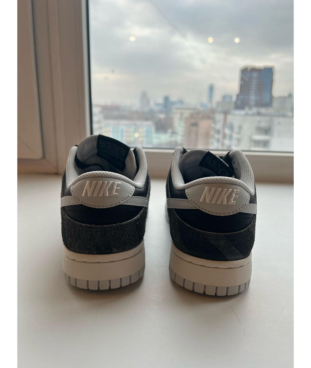 NIKE Серые кроссовки из искусственной кожи, фото 4