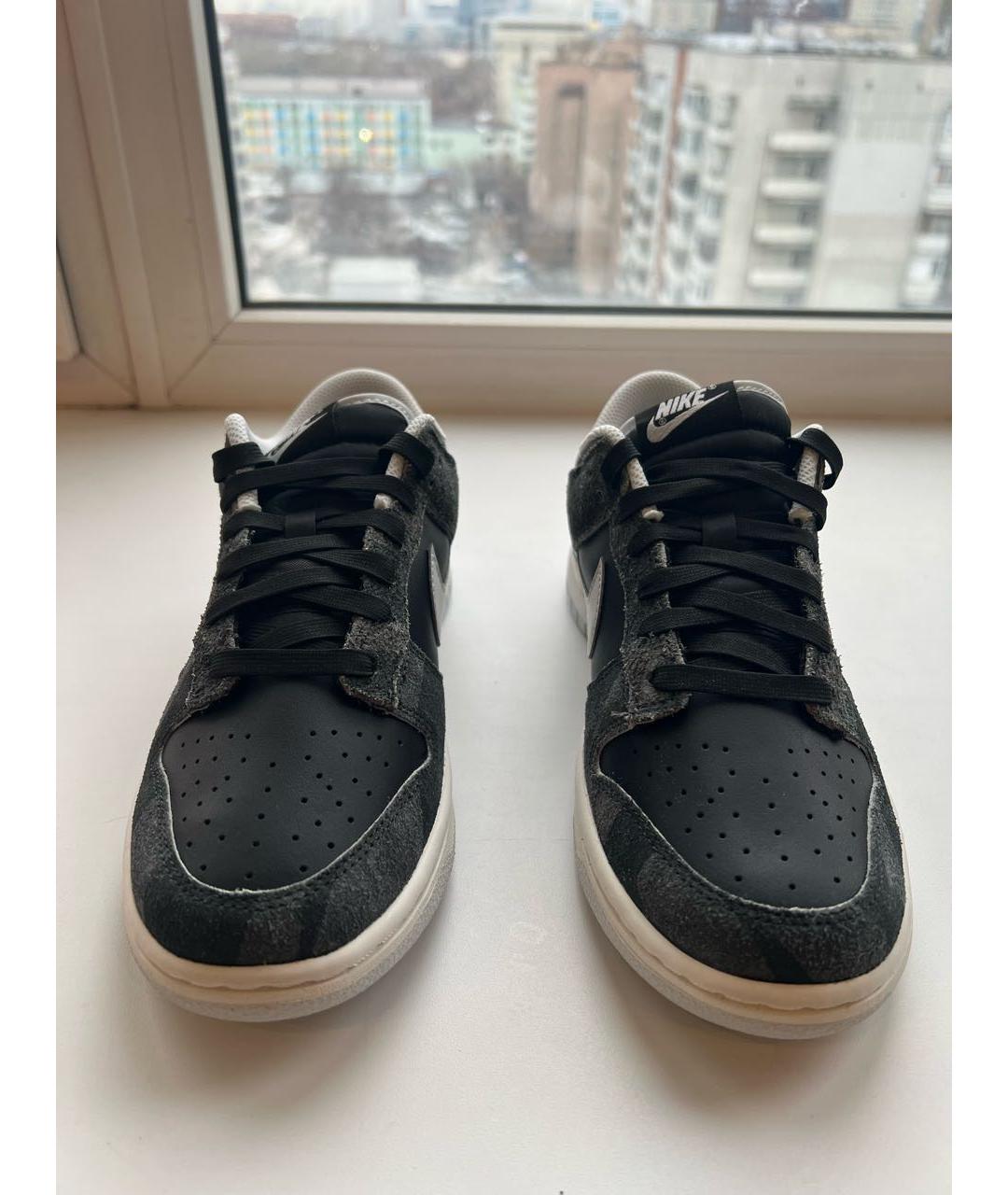 NIKE Серые кроссовки из искусственной кожи, фото 2