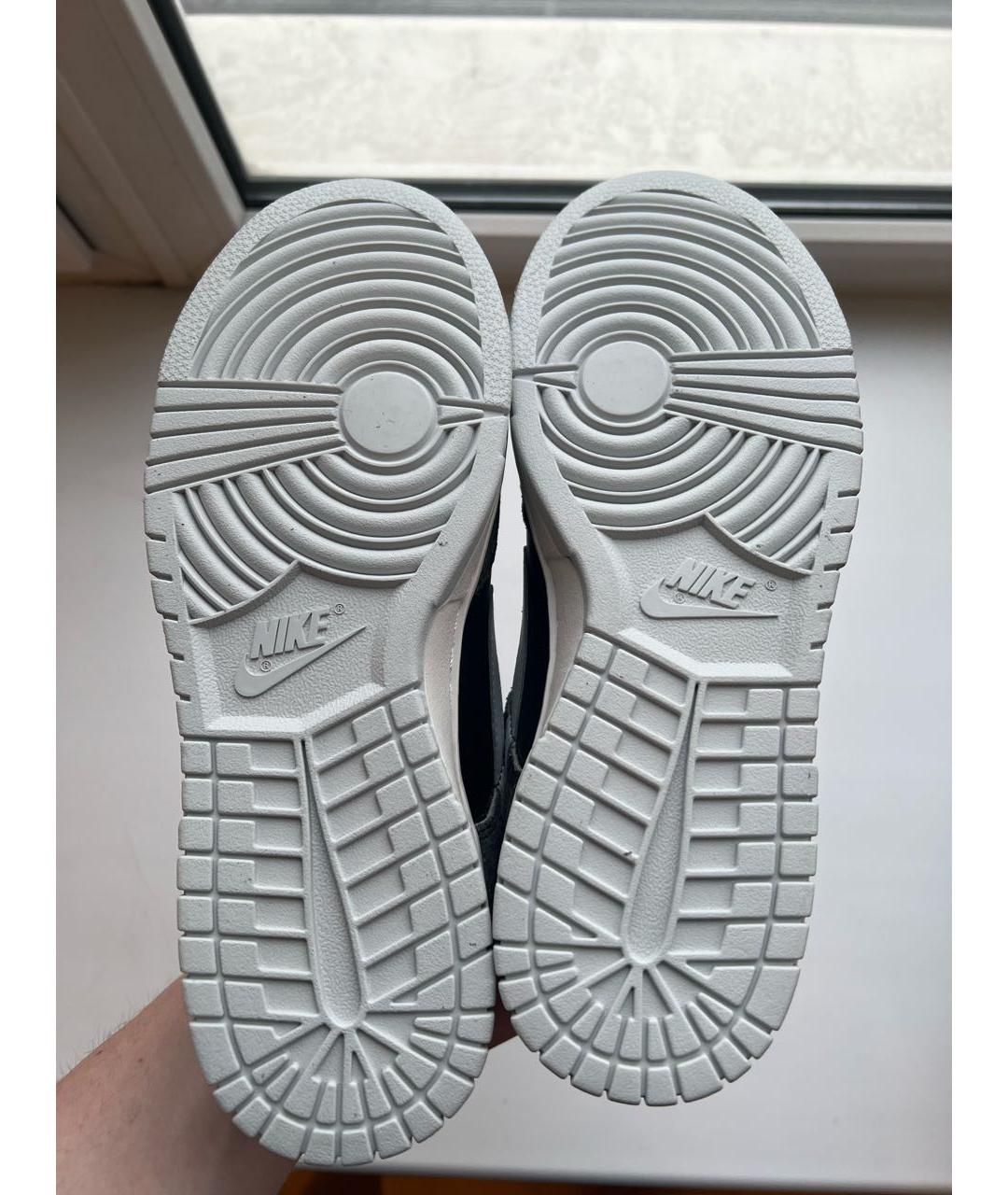 NIKE Серые кроссовки из искусственной кожи, фото 5