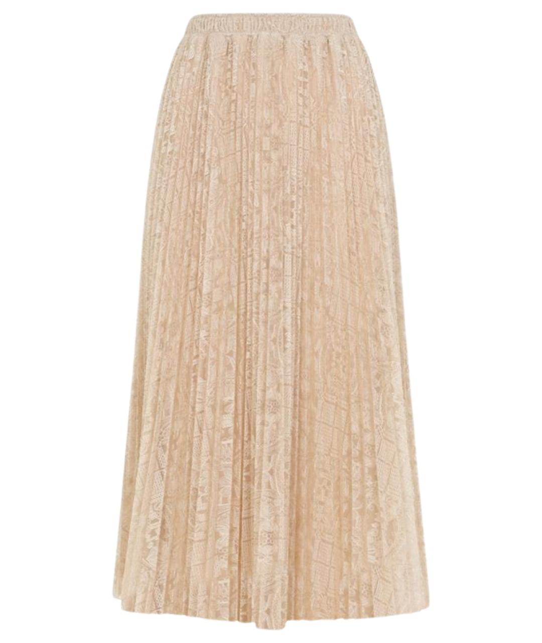 ERMANNO SCERVINO Бежевая хлопковая юбка миди, фото 1