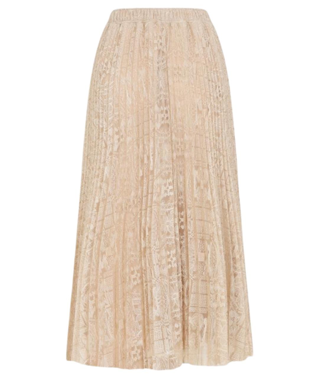ERMANNO SCERVINO Бежевая хлопковая юбка миди, фото 2
