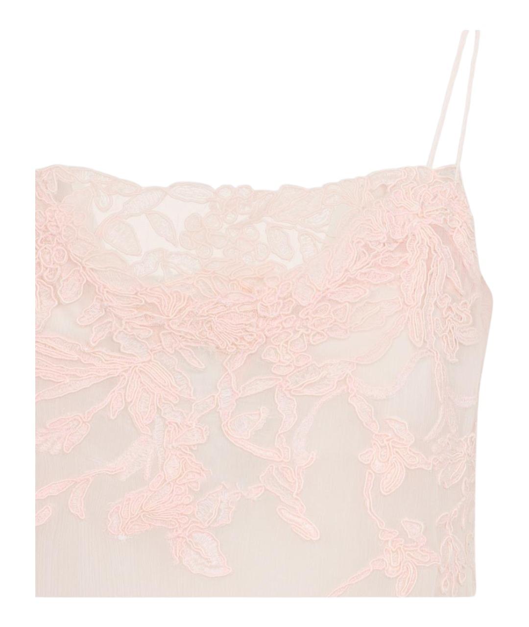 ERMANNO SCERVINO Розовое шелковое коктейльное платье, фото 2