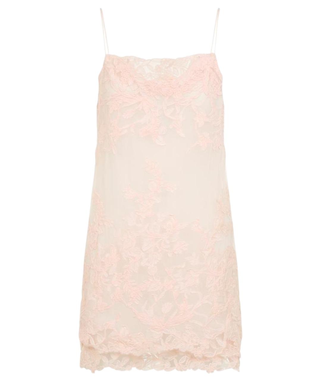 ERMANNO SCERVINO Коралловое шелковое коктейльное платье, фото 1