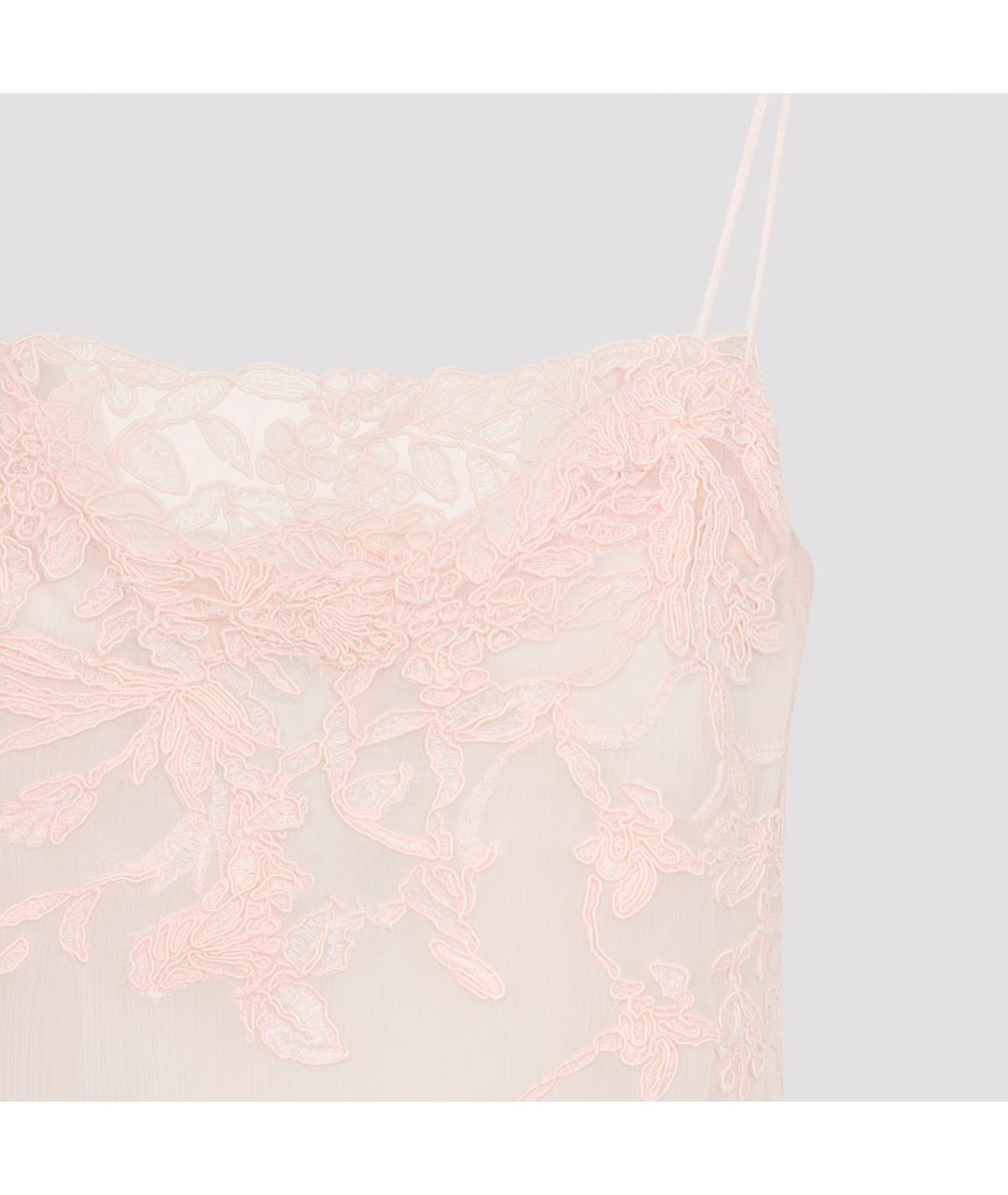 ERMANNO SCERVINO Коралловое шелковое коктейльное платье, фото 5