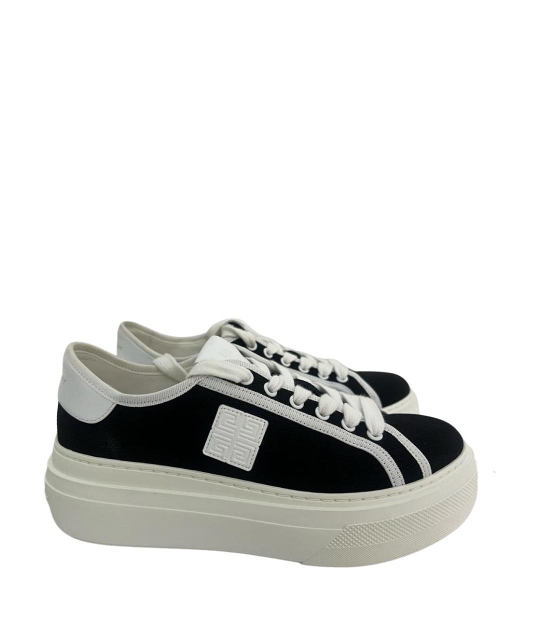 GIVENCHY Черные текстильные кеды, фото 1