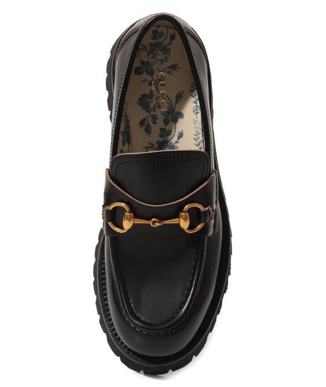 GUCCI Черные кожаные лоферы, фото 3