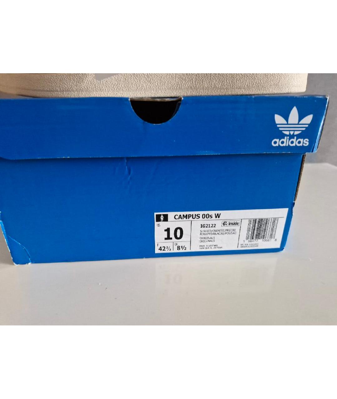 ADIDAS Бордовые замшевые кроссовки, фото 9