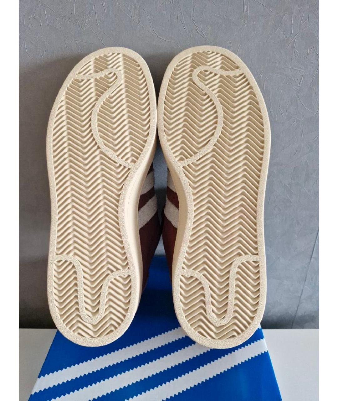 ADIDAS Бордовые замшевые кроссовки, фото 7