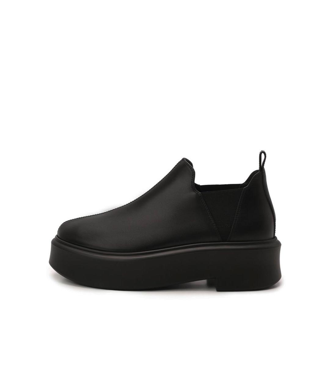 THE ROW Черные кожаные ботинки, фото 8