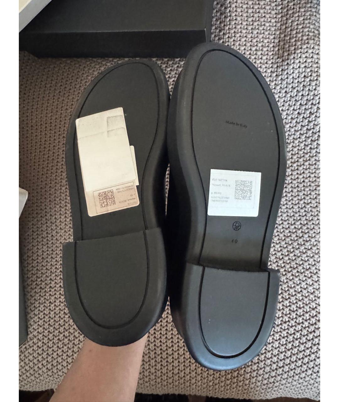 THE ROW Черные кожаные ботинки, фото 7