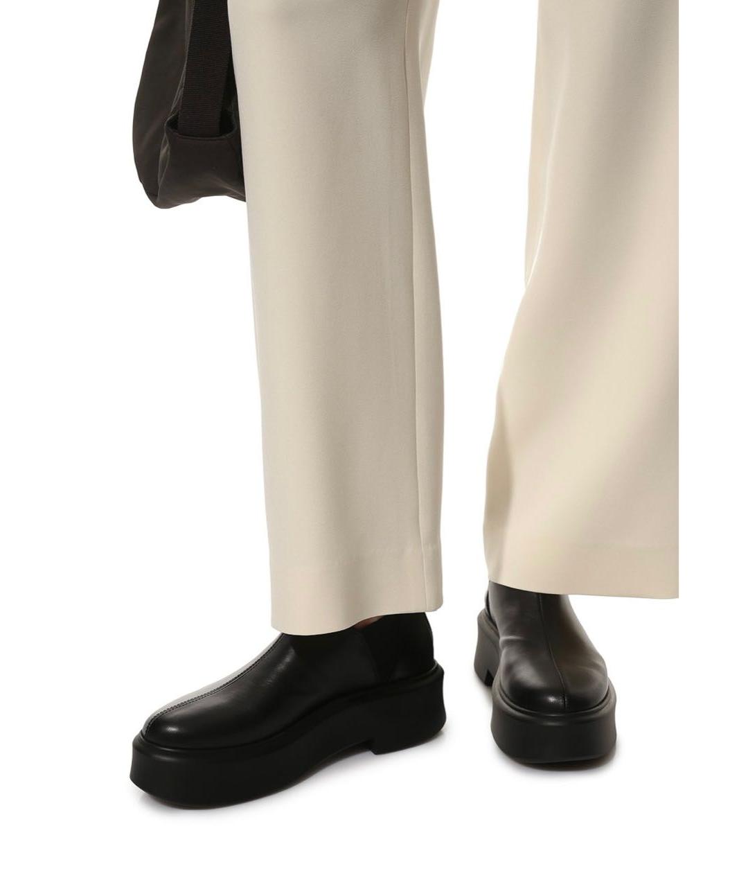 THE ROW Черные кожаные ботинки, фото 5