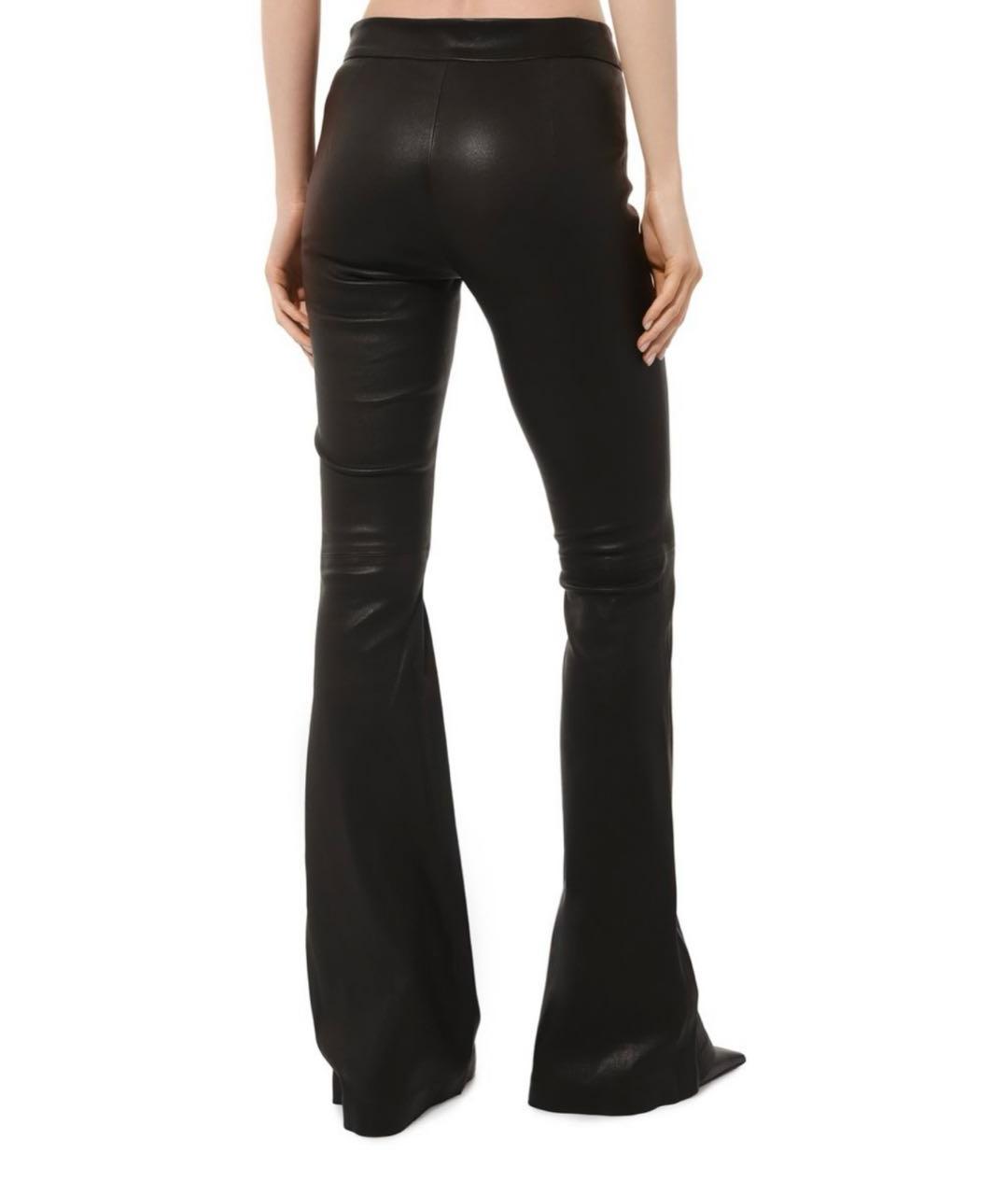 Jacob Lee Черные кожаные брюки узкие, фото 6
