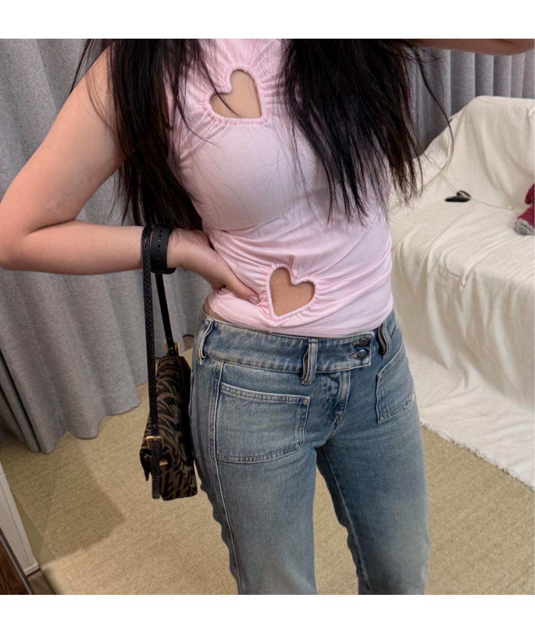 SKIMS Розовая майка, фото 5