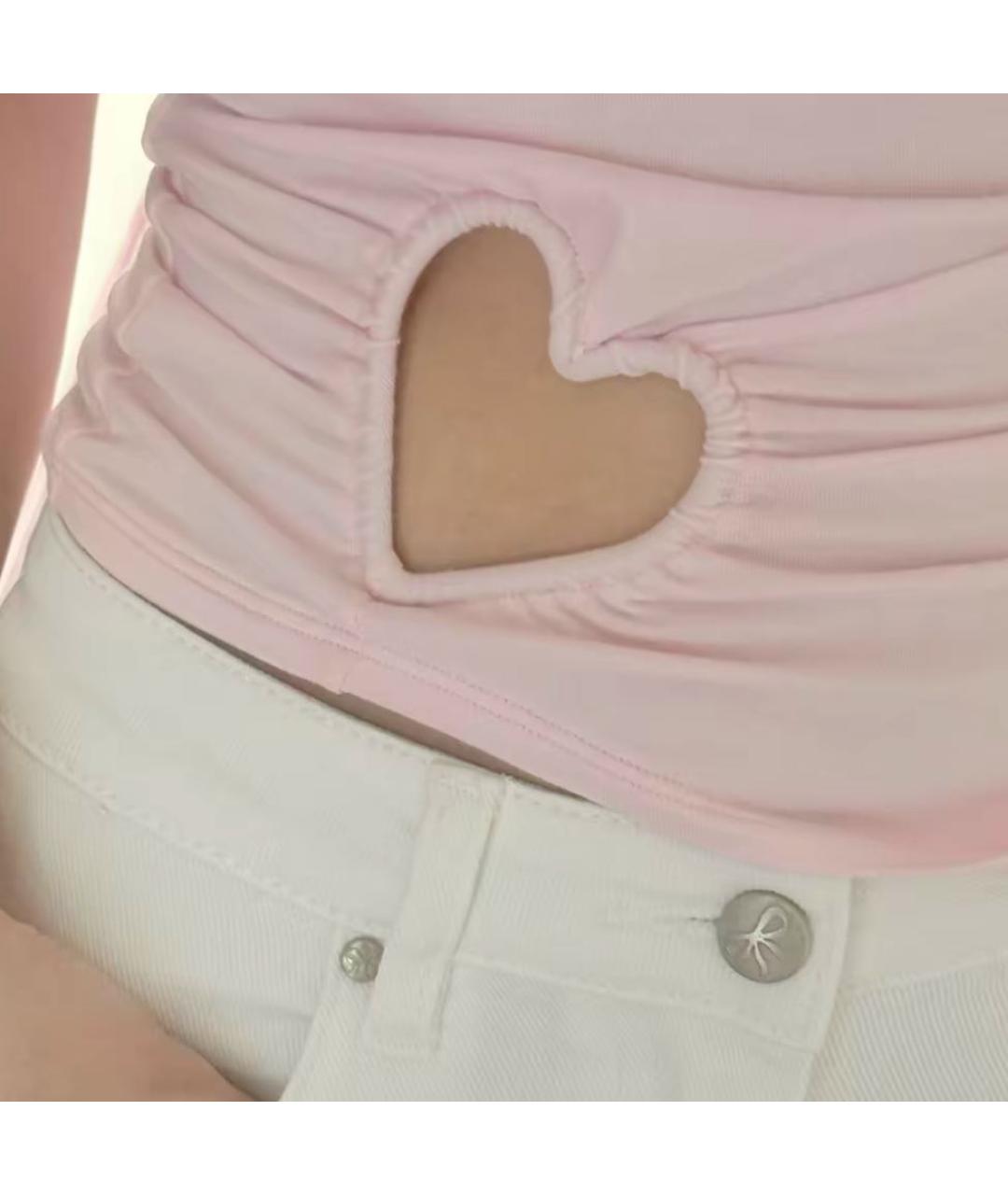 SKIMS Розовая майка, фото 7