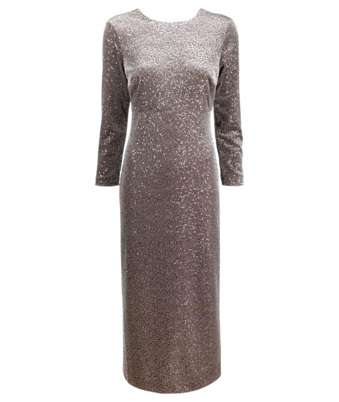 PESERICO Коричневое бархатное вечернее платье, фото 1