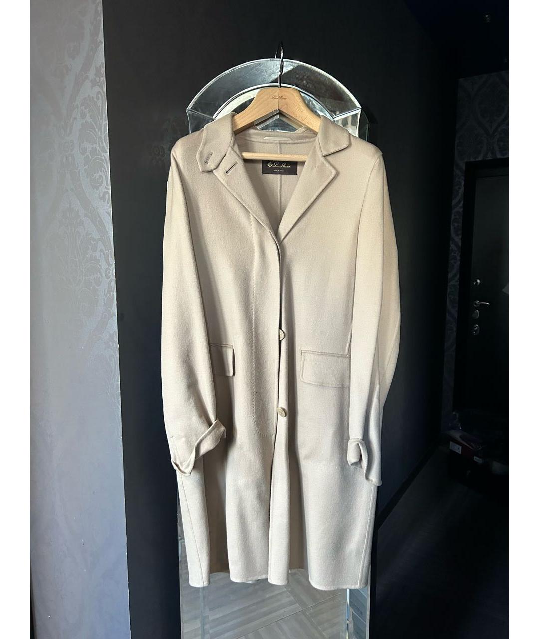 LORO PIANA Бежевое кашемировое пальто, фото 6