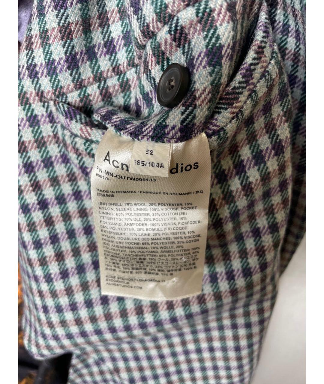 ACNE STUDIOS Серое шерстяное пальто, фото 8