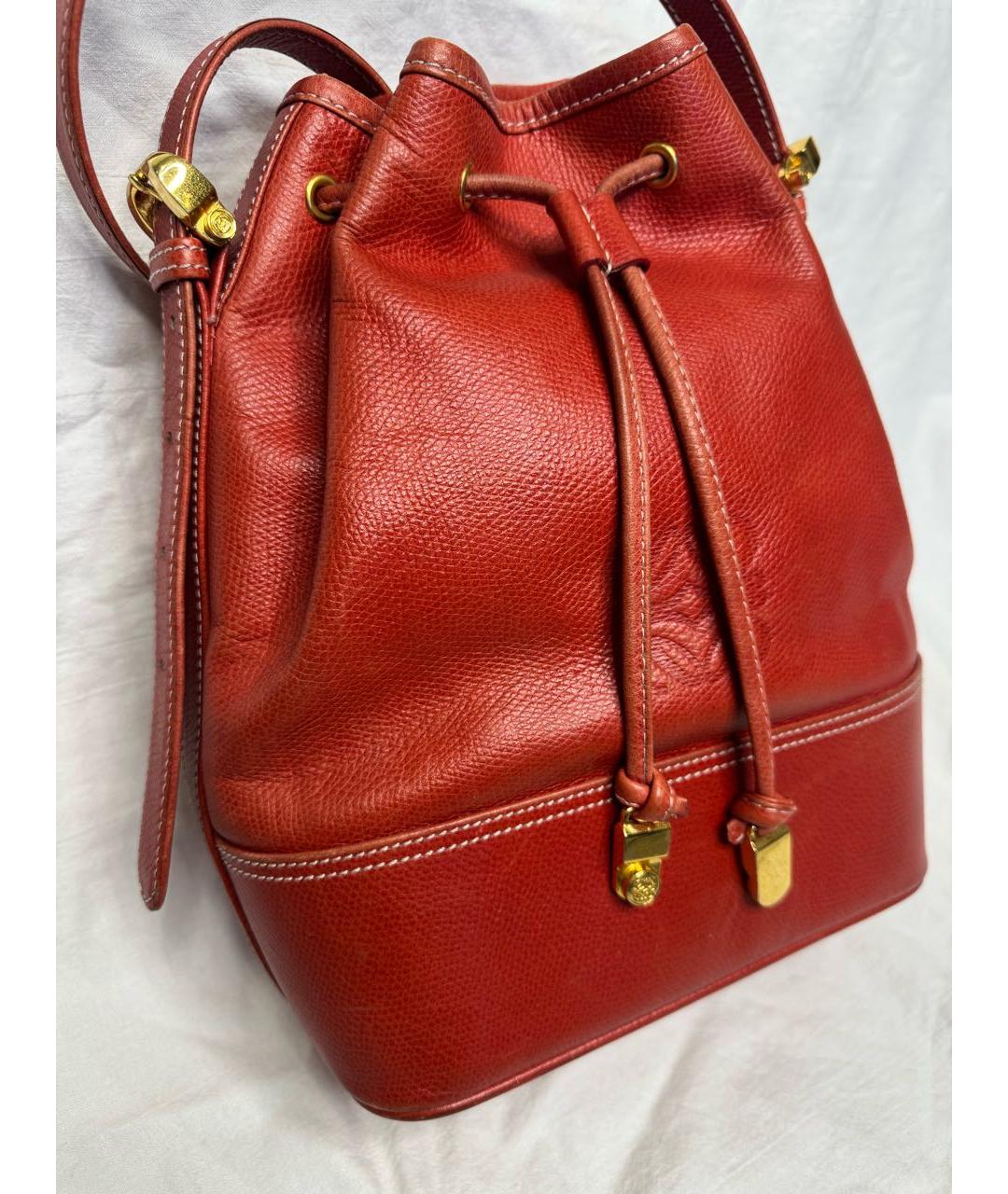 LOEWE Красная кожаная сумка тоут, фото 2