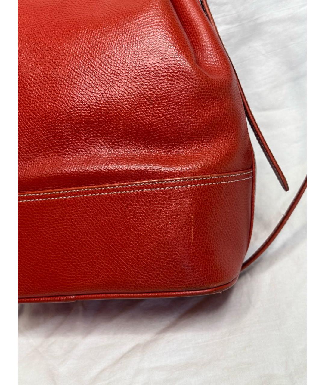 LOEWE Красная кожаная сумка тоут, фото 7