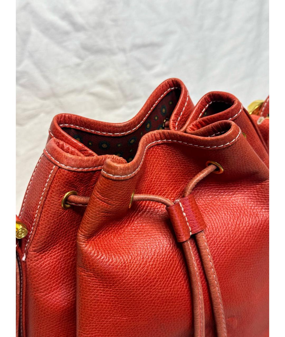 LOEWE Красная кожаная сумка тоут, фото 4