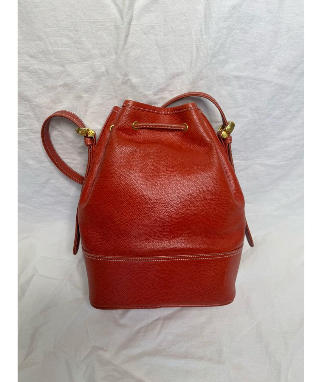 LOEWE Красная кожаная сумка тоут, фото 8