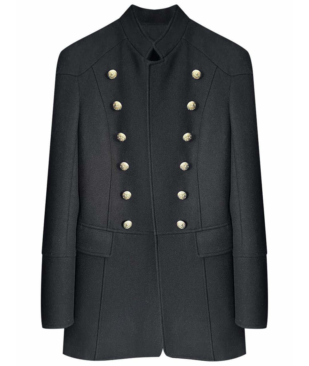 PIERRE BALMAIN Темно-синее шерстяное пальто, фото 1