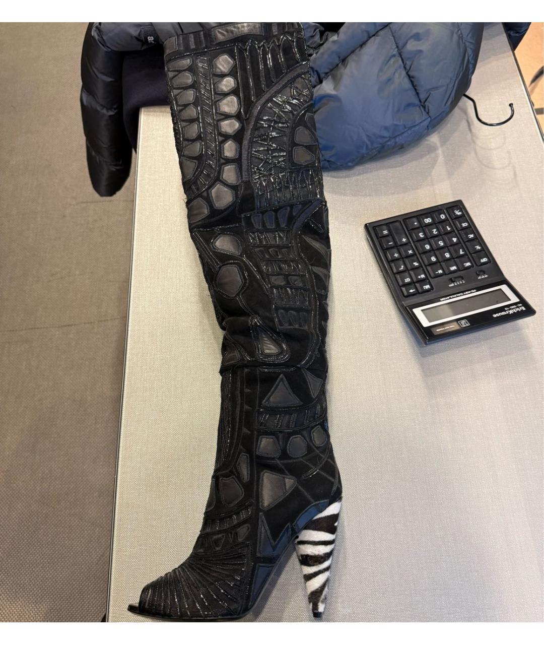 TOM FORD Черные ботфорты, фото 6