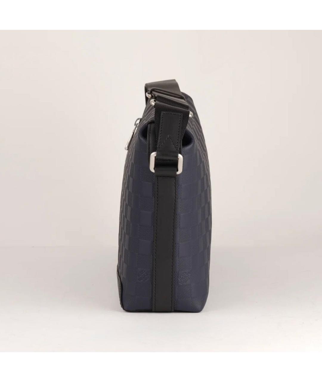 LOUIS VUITTON Темно-синяя кожаная сумка на плечо, фото 4