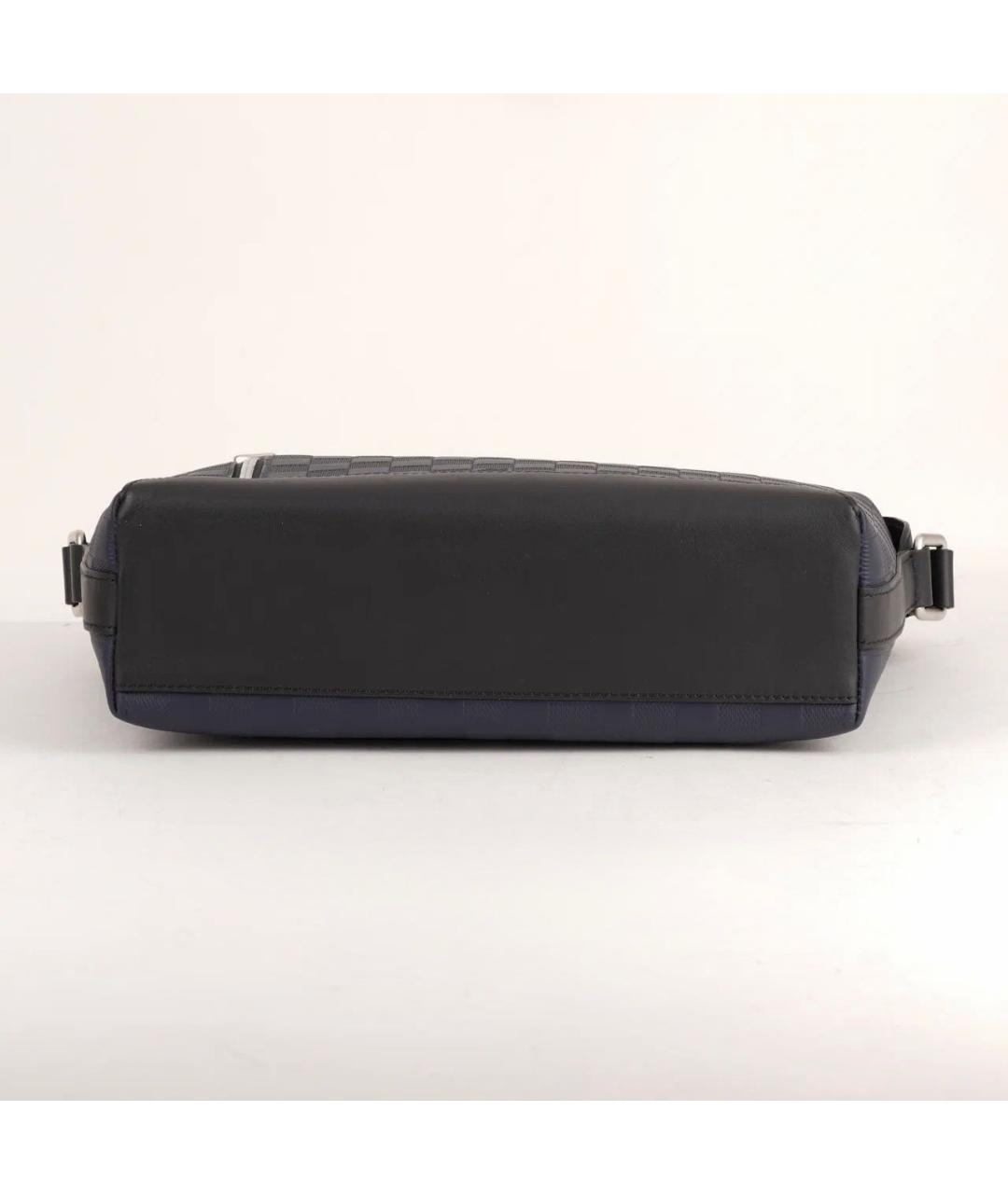 LOUIS VUITTON Темно-синяя кожаная сумка на плечо, фото 6