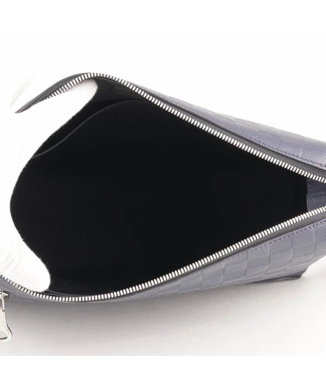 LOUIS VUITTON Темно-синяя кожаная сумка на плечо, фото 7